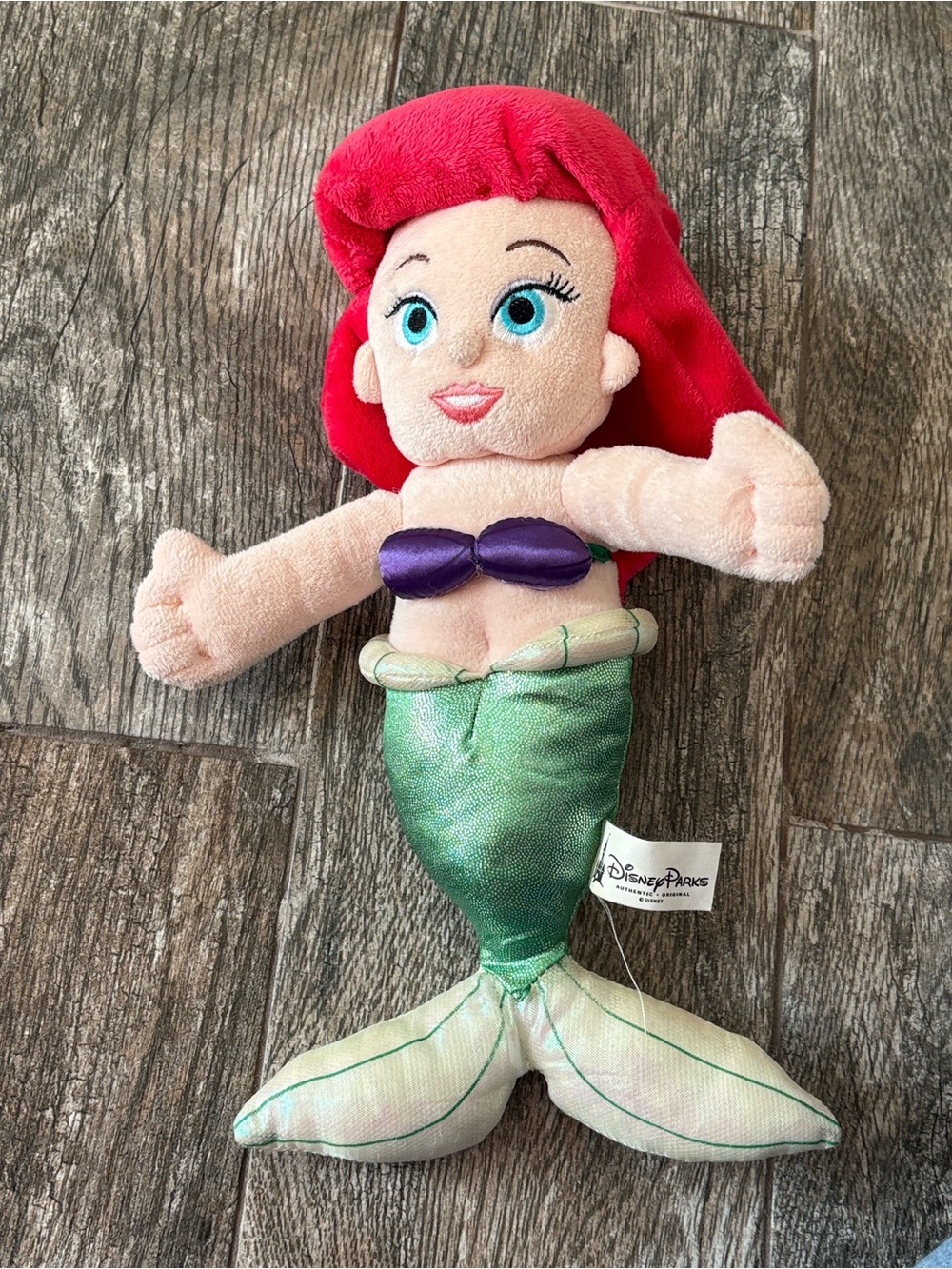 Disneyland Walt Disney World Ariel mermaid plush doll, 14 inches long